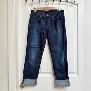 Joe’s Jeans Dark Wash Cuffed Denim Jeans. 27” by 24”